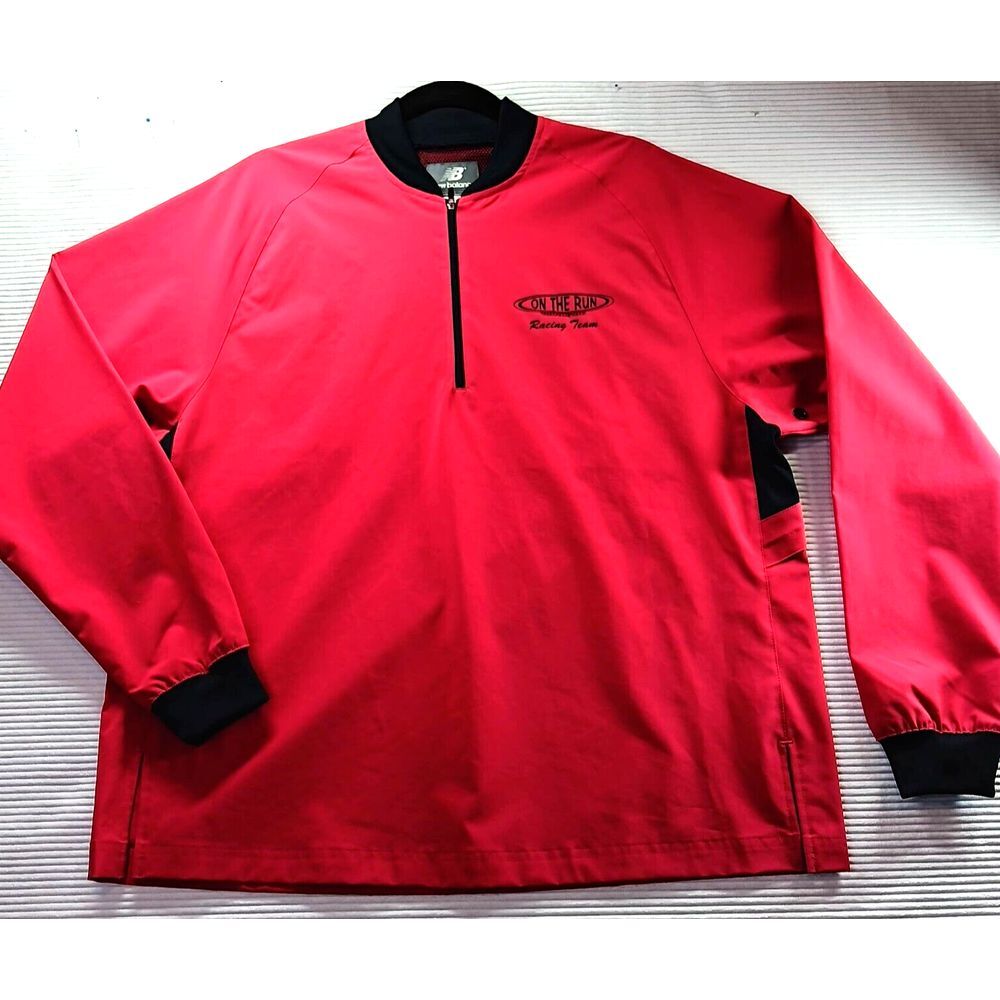 New Balance 1/4 Zip Light Pullover Mens Size Small Red Running Activewear